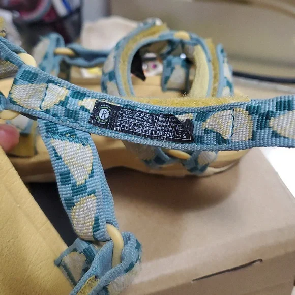 TEVA, T HURRACAINE Blue and Yellow Sandals - Picture 8 of 13